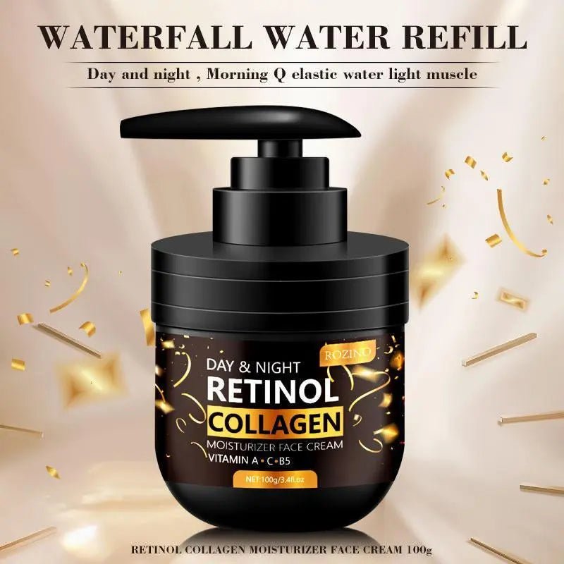 100G Retinol Collagen Radiant Moisturizing Silky Cream, 1 Count Hydrat【Deep Hydration】: With its waterfall water refill feature, the cream ensures a continuous supply of moisture, keeping your skin deeply hydrated throughout the day anNovaCartNovacartRetinol Collagen