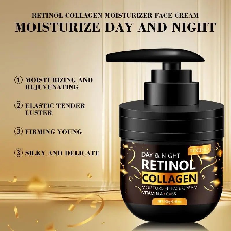 100G Retinol Collagen Radiant Moisturizing Silky Cream, 1 Count Hydrat【Deep Hydration】: With its waterfall water refill feature, the cream ensures a continuous supply of moisture, keeping your skin deeply hydrated throughout the day anNovaCartNovacartRetinol Collagen