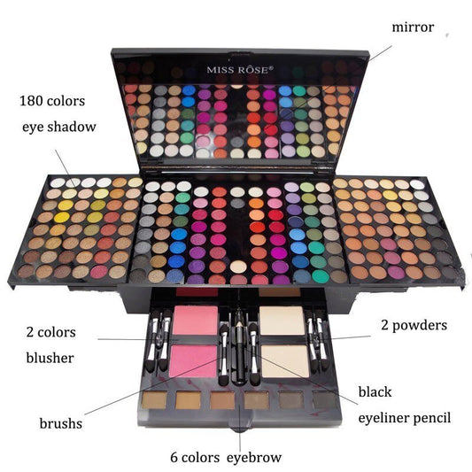 180 Colors Eyes Shadow Blush Set Personalized Piano - shaped Makeup Palette Box - Novacart