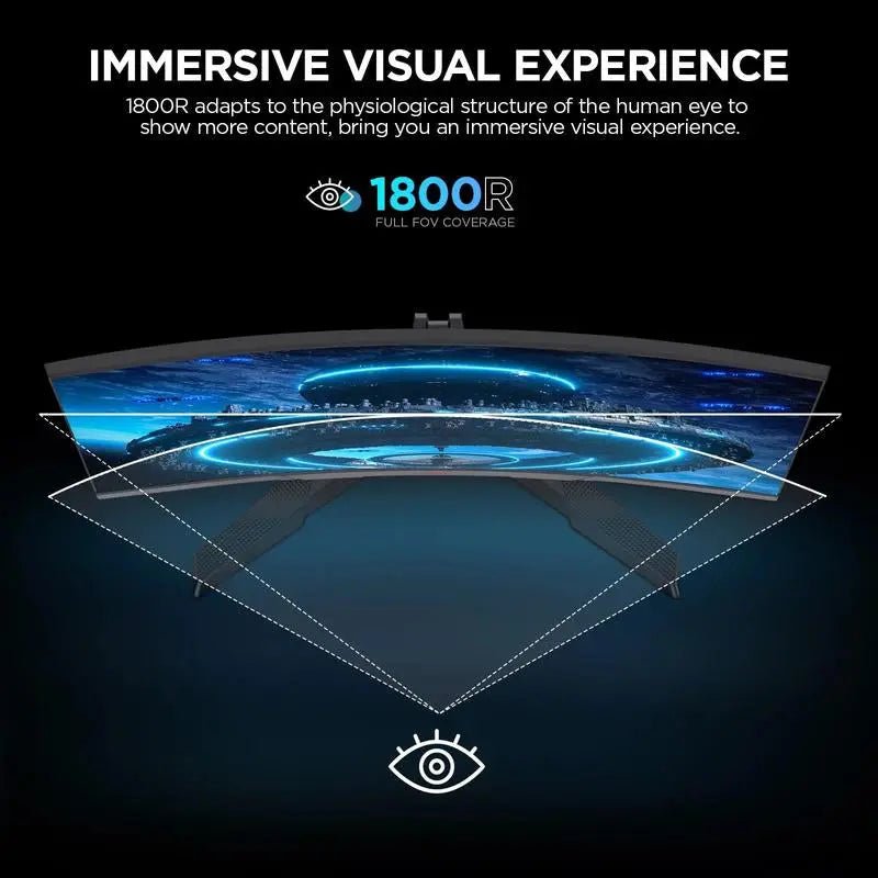 24 Inch 165Hz Curved Gaming Monitor for High-Quality Gaming Experience【1800R curved gaming monitor】The165Hz refresh rate delivers a seamlessly immersive visual experience, bringing your games to life with unparalleled fluidity. 
 
 【DCNovaCartNovacart24 Inch 165Hz Curved Gaming Monitor