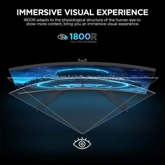 24 Inch 165Hz Curved Gaming Monitor for High-Quality Gaming Experience【1800R curved gaming monitor】The165Hz refresh rate delivers a seamlessly immersive visual experience, bringing your games to life with unparalleled fluidity. 
 
 【DCNovaCartNovacart24 Inch 165Hz Curved Gaming Monitor