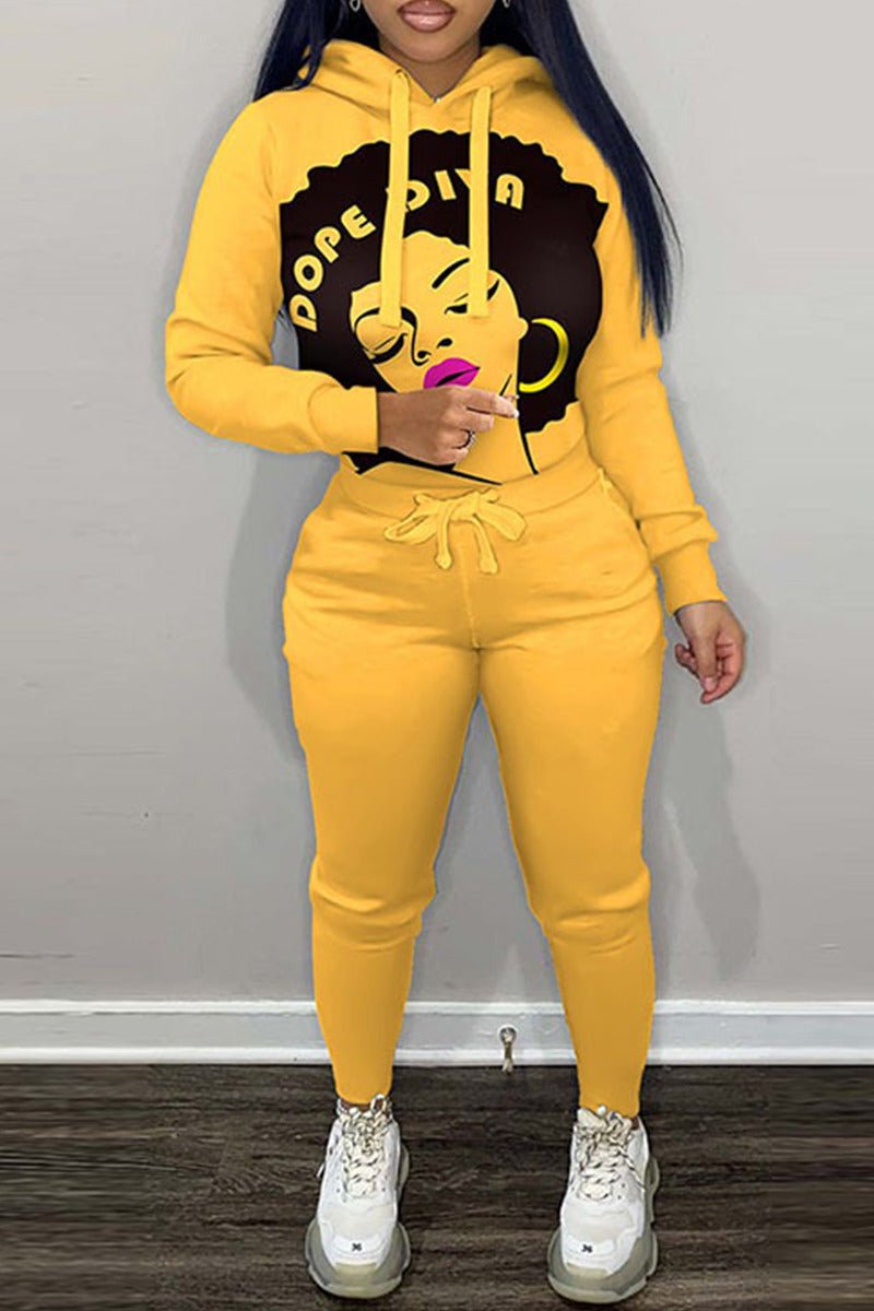 Autumn New Fashion Temperament Hooded Sweater Trousers Suit - Novacart