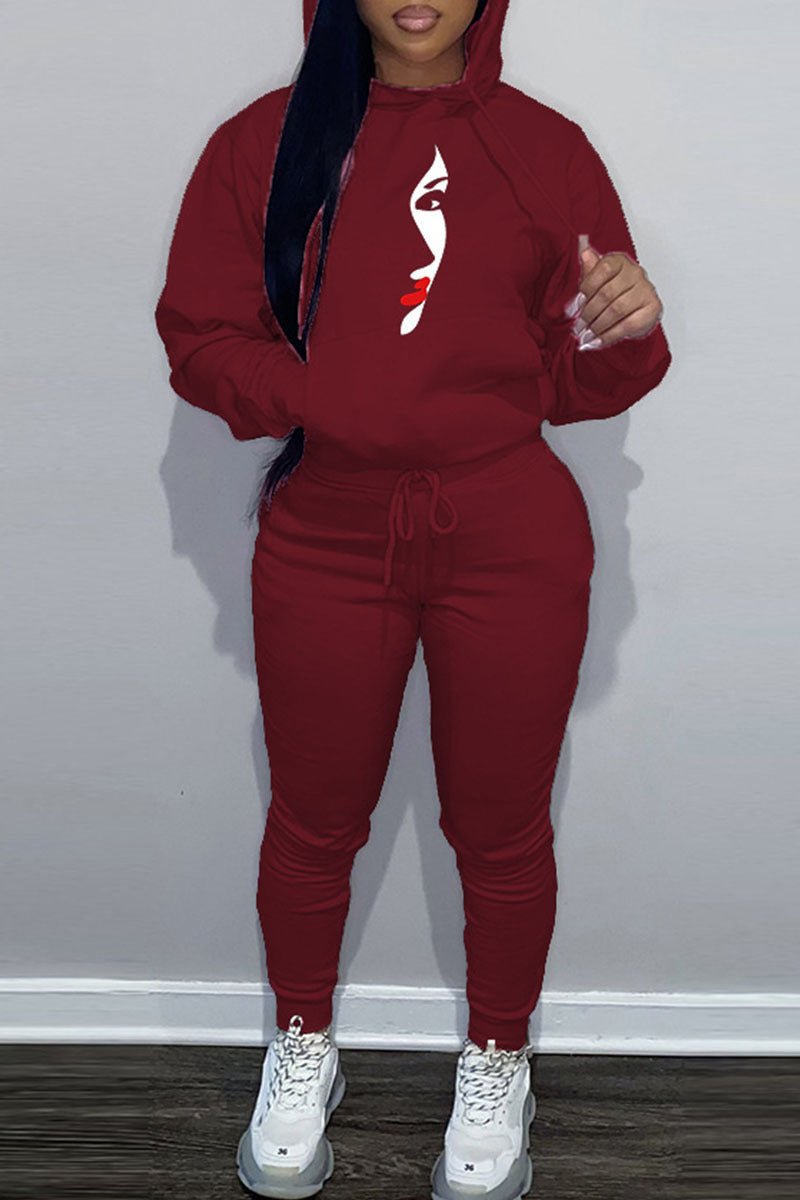 Autumn New Fashion Temperament Hooded Sweater Trousers Suit - Novacart
