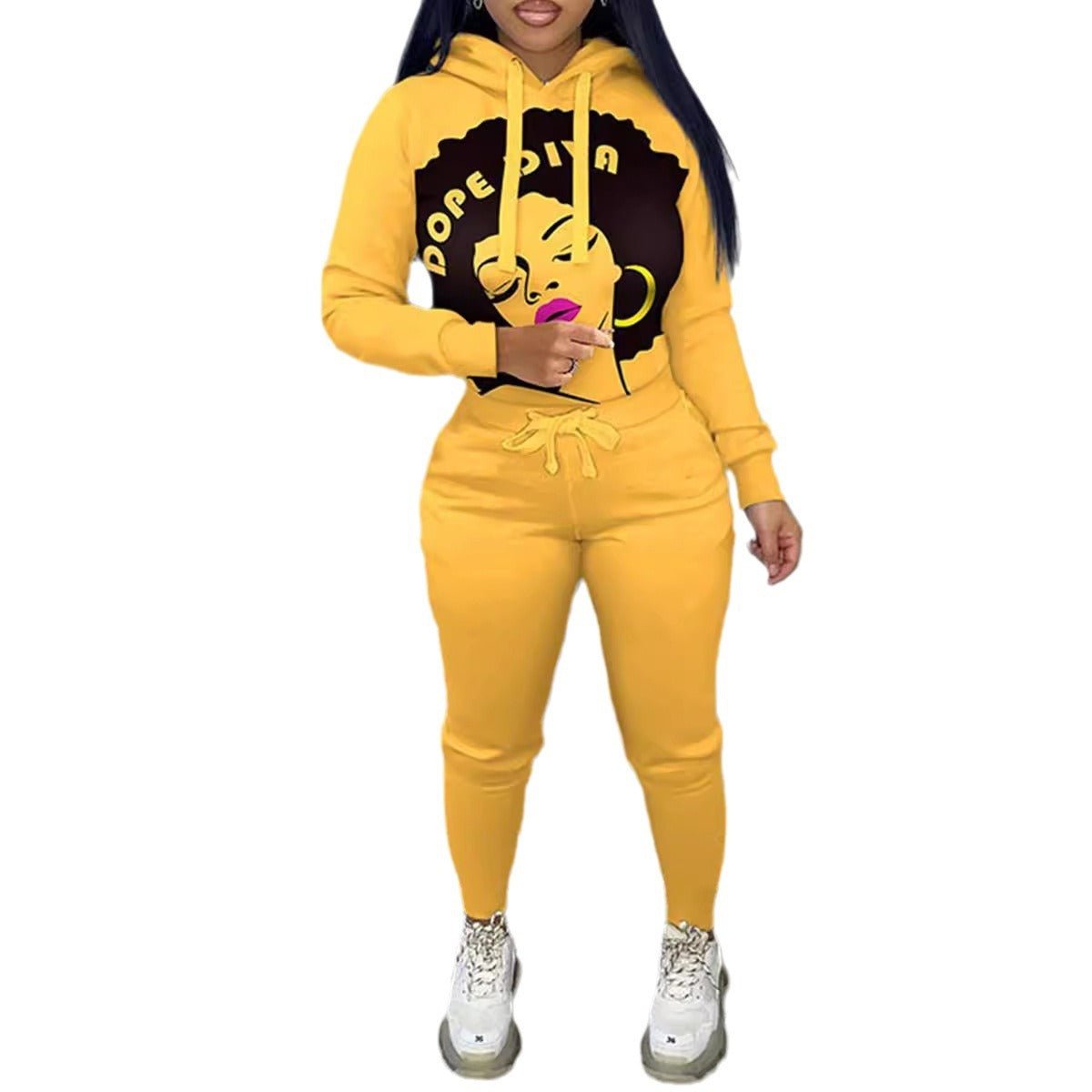 Autumn New Fashion Temperament Hooded Sweater Trousers Suit - Novacart