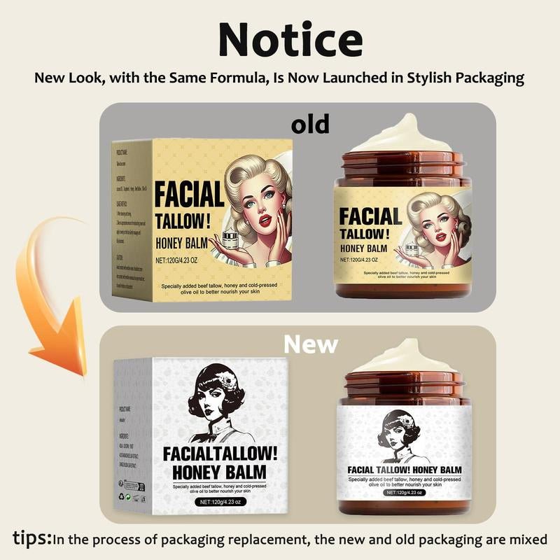 Beef Tallow & Honey Face Cream, Moisturizing Face Cream, Hydrating Skin Care Product for Women & Men - Novacart