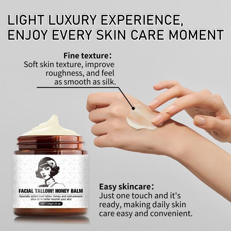 Beef Tallow & Honey Face Cream, Moisturizing Face Cream, Hydrating Skin Care Product for Women & Men - Novacart