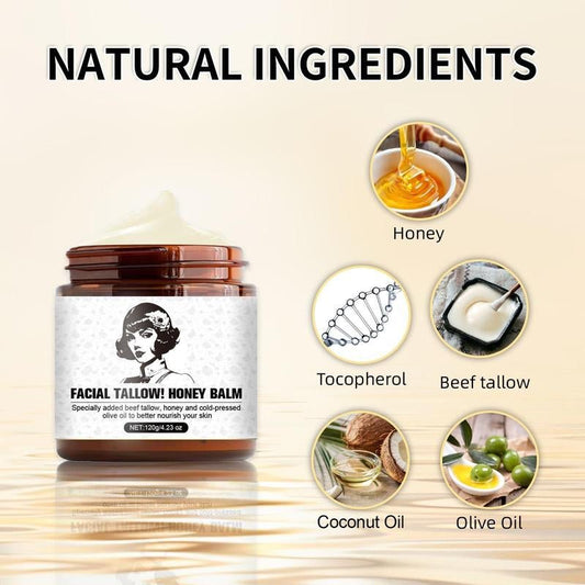 Beef Tallow & Honey Face Cream, Moisturizing Face Cream, Hydrating Skin Care Product for Women & Men - Novacart