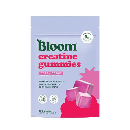 Bloom Nutrition Creatine Gummies - Energy, Cognitive Health & Post - Workout Muscle Recovery Promotes & Muscle Improves Strength Cognitive Health - Novacart