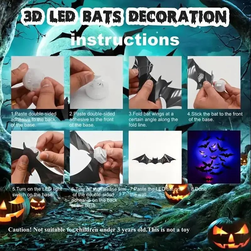 Bougerv 3D Bat Design LED Decorations 12Pcs/24Pcs Set Spooky Ornaments🎃 Transform Your Space with BougeRV 3D Bat Design LED Decorations! 🎃
✨ Elevate Your Halloween Décor ✨
BougeRV offers 12pcs/24pcs sets of 3D bat design LED decoratiNovaCartNovacartBougerv 3D Bat Design