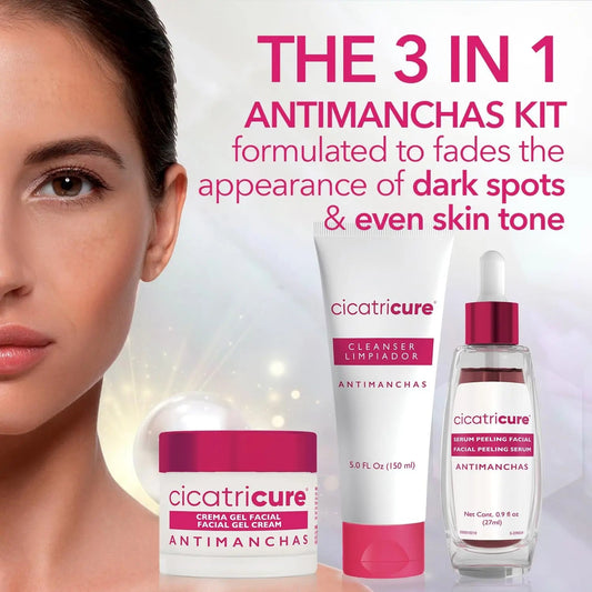 Cicatricure Antimanchas Skin Care Set: AHA & PHA Exfoliating Cleanser,Cicatricure Antimanchas Skin Care Set for Radiant Skin

[COMPREHENSIVE RADIANCE SKIN CARE KIT] The Cicatricure Antimanchas Skincare Set is expertly crafted for a comGenomma LabNovacartCicatricure Antimanchas Skin Care Set
