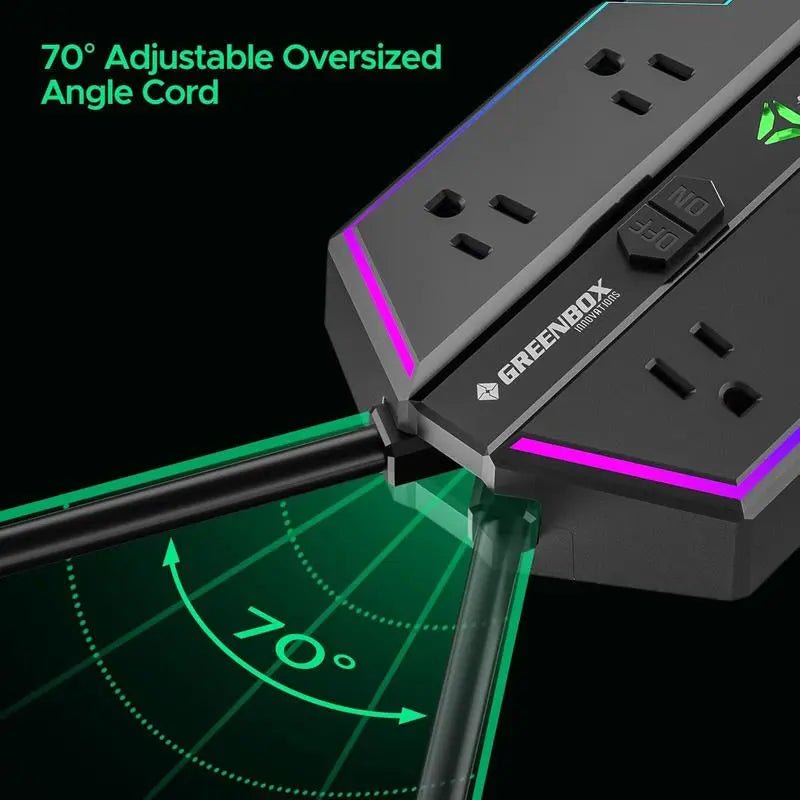 CRST RGB Gaming Power Strip with 6 AC Outlets 1 USB-A & 2 USB-C Ports 🎮 RGB Gaming Power Strip
✨ RGB Lighting Effect: The gaming power strip features RGB ambient light with four adjustable brightness levels and three modes. It createsNovaCartNovacartCRST RGB Gaming Power Strip
