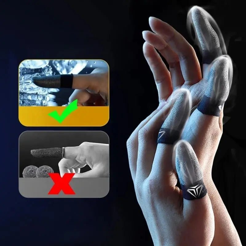 Dual Color Gaming Finger Gloves, 2 Pairs Finger Sleeves with Storage B【Storage Box Included】: Convenient for storage and keeps the gloves organized.
【Versatile Gaming Accessory】: While optimized for mobile gaming, the dual color gamingNovaCartNovacartDual Color Gaming Finger Gloves