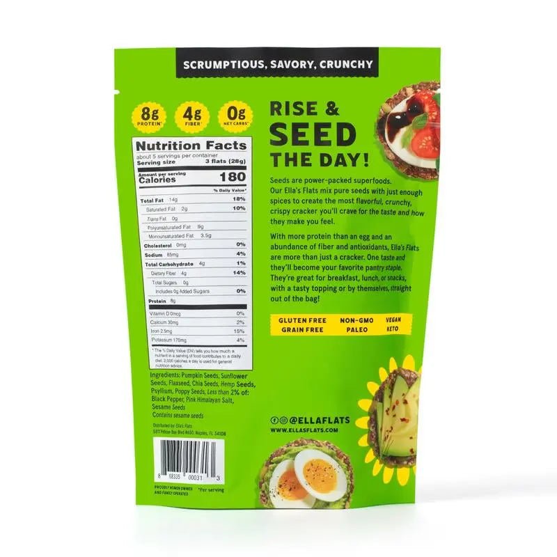 Ella'S Flats Classic Variety 3-Pack Snack Natural | Sesame, Hemp & CarElla's Flats: Your Perfect Healthy Snack

Classic variety 3-pack: Sesame, Hemp, and Caraway
Experience the best of Ella’s Flats with our Classic Variety 3-Pack, featNovaCartNovacartElla's Flats