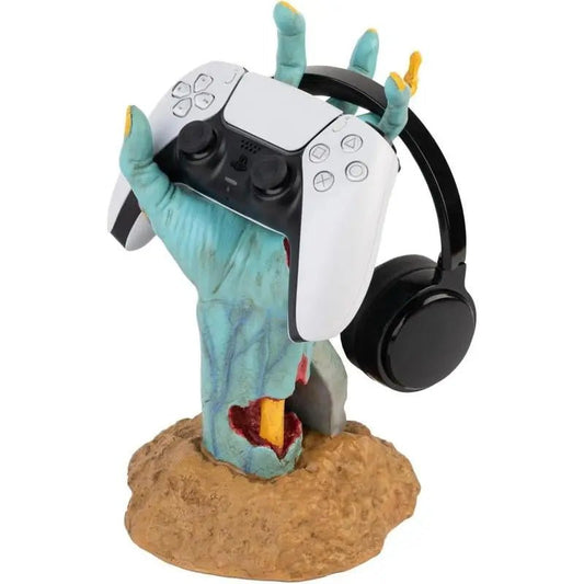 Erik Gaming Controller Holder One More Life Zombie Design Headphone St🎮 Headphone Holder - Well Played! Gamer yes, this gaming headset stand and controller stand has to be yours. Keep all your gaming items tidy with this cool gaming dNovaCartNovacartErik Gaming Controller Holder