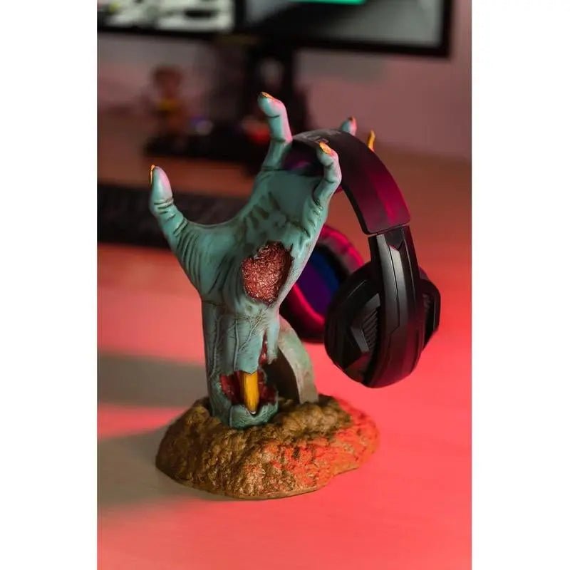 Erik Gaming Controller Holder One More Life Zombie Design Headphone St🎮 Headphone Holder - Well Played! Gamer yes, this gaming headset stand and controller stand has to be yours. Keep all your gaming items tidy with this cool gaming dNovaCartNovacartErik Gaming Controller Holder