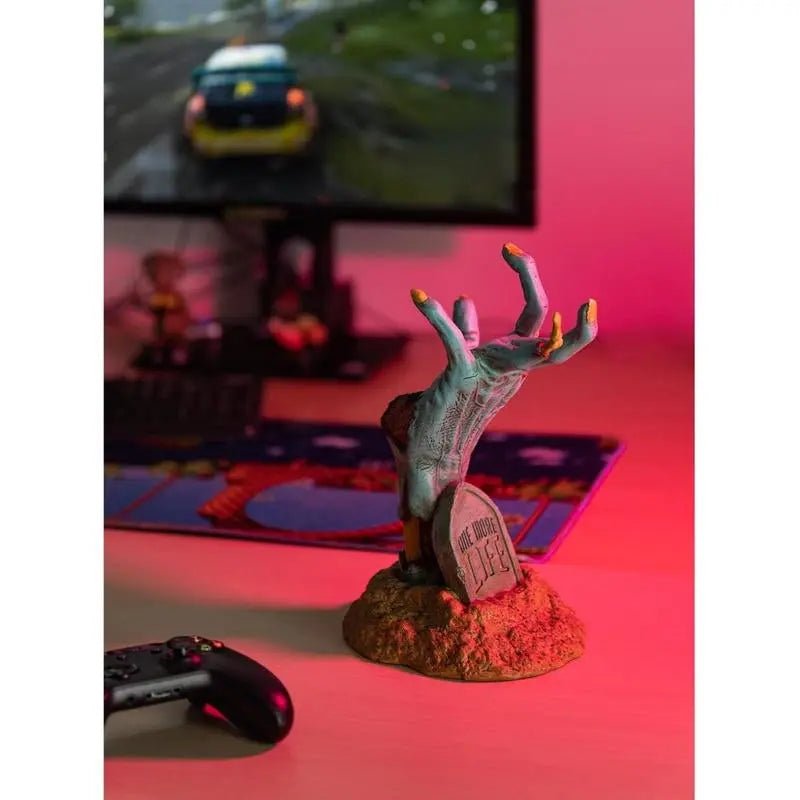 Erik Gaming Controller Holder One More Life Zombie Design Headphone St🎮 Headphone Holder - Well Played! Gamer yes, this gaming headset stand and controller stand has to be yours. Keep all your gaming items tidy with this cool gaming dNovaCartNovacartErik Gaming Controller Holder