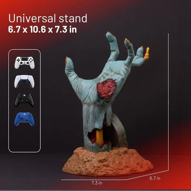 Erik Gaming Controller Holder One More Life Zombie Design Headphone St🎮 Headphone Holder - Well Played! Gamer yes, this gaming headset stand and controller stand has to be yours. Keep all your gaming items tidy with this cool gaming dNovaCartNovacartErik Gaming Controller Holder