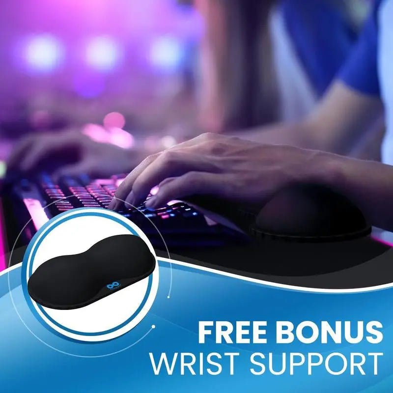 Everlasting Comfort Gaming Mouse Pad - Extra Long Desk Pad with MousepMAXIMIZES YOUR GAMING SPACE: Our large gaming mouse pad measures 31.5x11.8 inches (80x30cm), big enough to place your gaming keyboard and gaming mouse, with ample spNovaCartNovacartGaming Mouse Pad