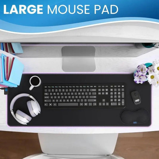 Everlasting Comfort Gaming Mouse Pad - Extra Long Desk Pad with MousepMAXIMIZES YOUR GAMING SPACE: Our large gaming mouse pad measures 31.5x11.8 inches (80x30cm), big enough to place your gaming keyboard and gaming mouse, with ample spNovaCartNovacartGaming Mouse Pad