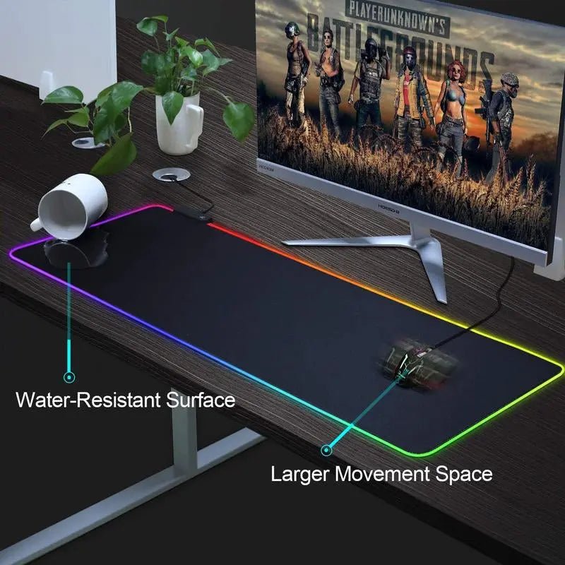 Extra Large Size RGB Gaming Mouse Pad with 9 Lighting Modes,Led Large Enhance your gaming experience with the OMKI RGB Gaming Mouse Pad, designed to keep your desktop neat and organized while providing superior control.
 Key Features:
NovaCartNovacartRGB Gaming Mouse Pad
