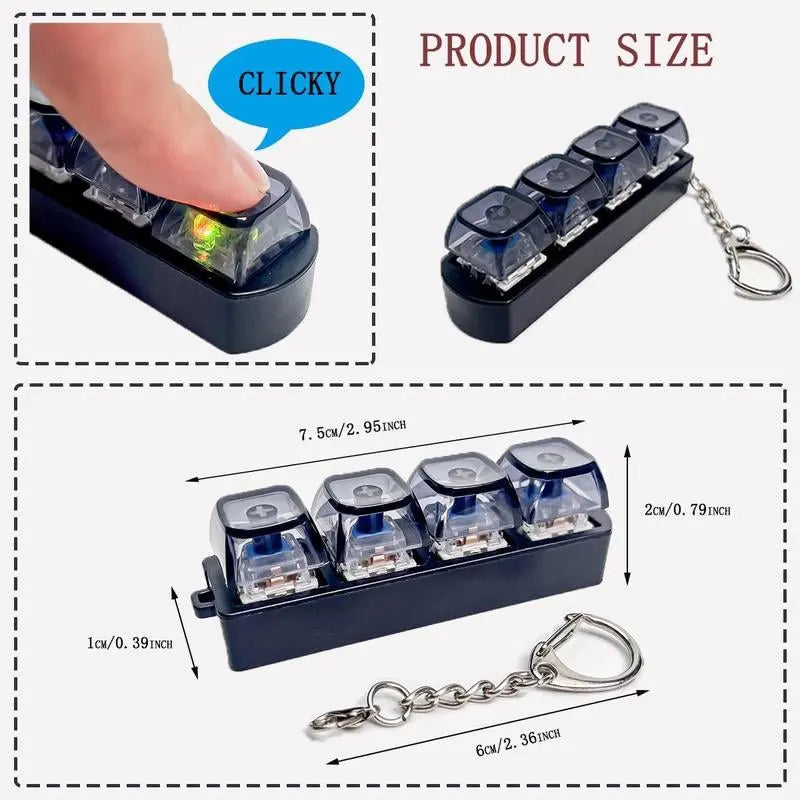 Fidget Toys, LED Keyboard Keychain, Fingertip Clicker, Stress Relief KNovaCartNovacartFidget Toys