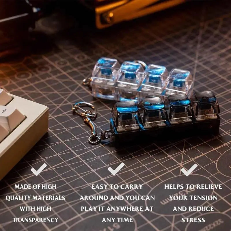 Fidget Toys, LED Keyboard Keychain, Fingertip Clicker, Stress Relief KNovaCartNovacartFidget Toys