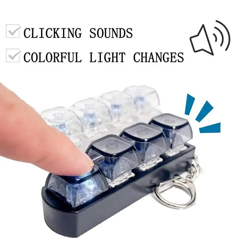 Fidget Toys, LED Keyboard Keychain, Fingertip Clicker, Stress Relief KNovaCartNovacartFidget Toys