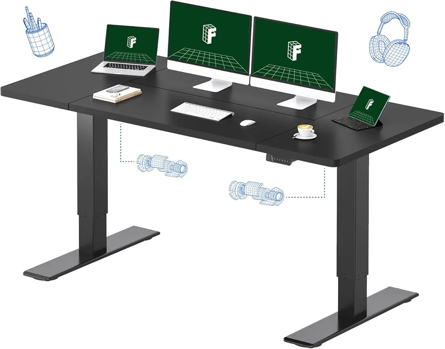 FLEXISPOT One-Piece Electric Standing Desk, 48 X 24 Inches Adjustable SEAMLESS ONE-PIECE DESKTOP: Enjoy a smooth, gap-free surface that looks great and feels sturdy. The 1" thick one-piece top is more stable and durable than spliced alFLEXISPOTNovacartFLEXISPOT One-Piece Electric Standing Desk