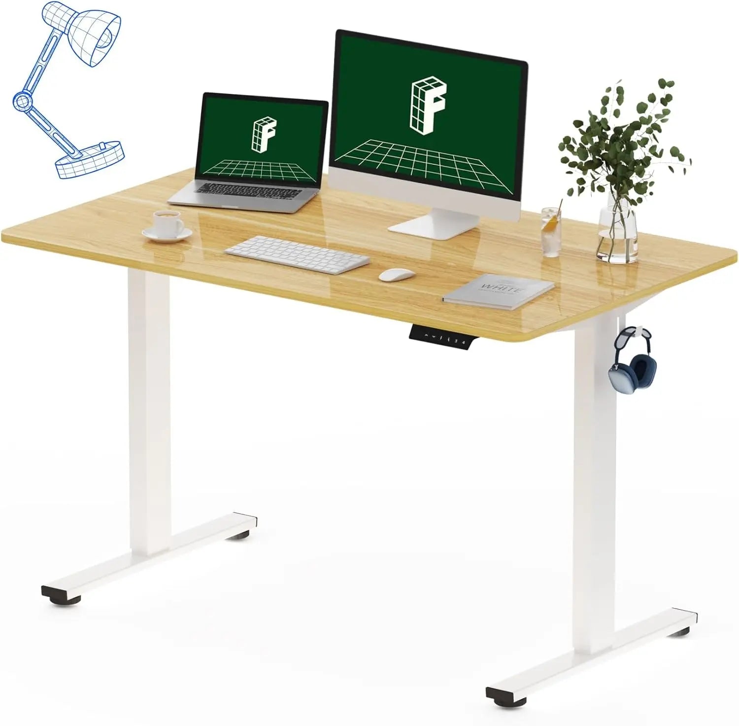 FLEXISPOT One-Piece Electric Standing Desk, 48 X 24 Inches Adjustable SEAMLESS ONE-PIECE DESKTOP: Enjoy a smooth, gap-free surface that looks great and feels sturdy. The 1" thick one-piece top is more stable and durable than spliced alFLEXISPOTNovacartFLEXISPOT One-Piece Electric Standing Desk
