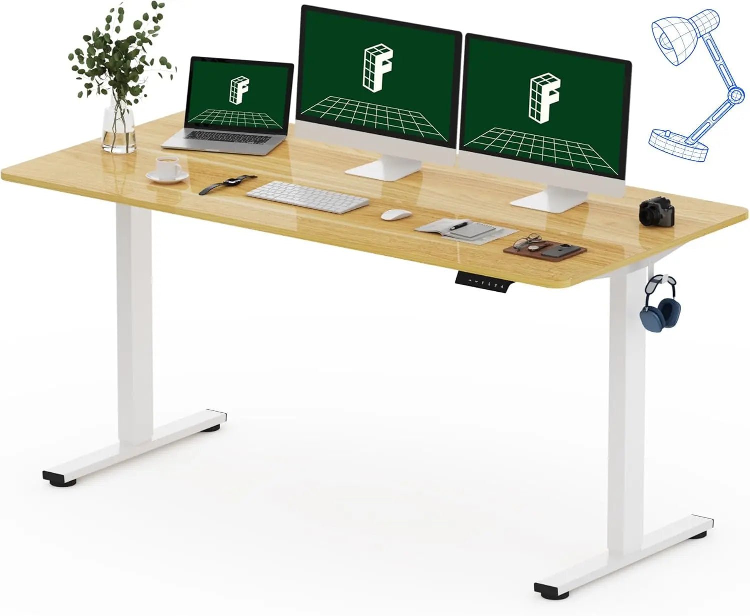 FLEXISPOT One-Piece Electric Standing Desk, 48 X 24 Inches Adjustable SEAMLESS ONE-PIECE DESKTOP: Enjoy a smooth, gap-free surface that looks great and feels sturdy. The 1" thick one-piece top is more stable and durable than spliced alFLEXISPOTNovacartFLEXISPOT One-Piece Electric Standing Desk