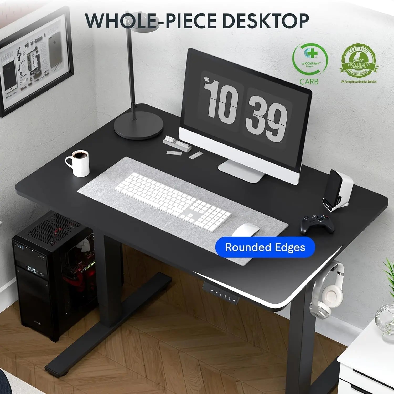 FLEXISPOT One-Piece Electric Standing Desk, 48 X 24 Inches Adjustable SEAMLESS ONE-PIECE DESKTOP: Enjoy a smooth, gap-free surface that looks great and feels sturdy. The 1" thick one-piece top is more stable and durable than spliced alFLEXISPOTNovacartFLEXISPOT One-Piece Electric Standing Desk