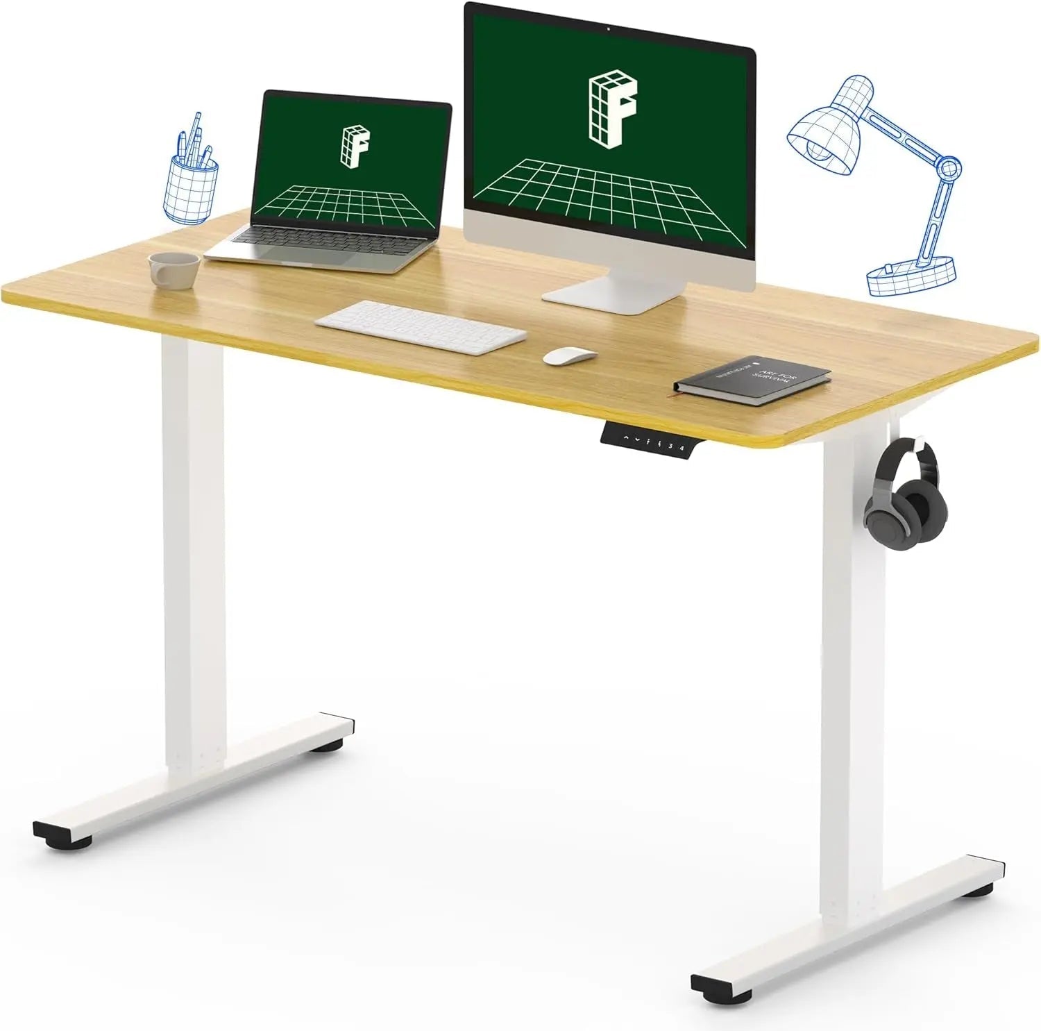 FLEXISPOT One-Piece Electric Standing Desk, 48 X 24 Inches Adjustable SEAMLESS ONE-PIECE DESKTOP: Enjoy a smooth, gap-free surface that looks great and feels sturdy. The 1" thick one-piece top is more stable and durable than spliced alFLEXISPOTNovacartFLEXISPOT One-Piece Electric Standing Desk