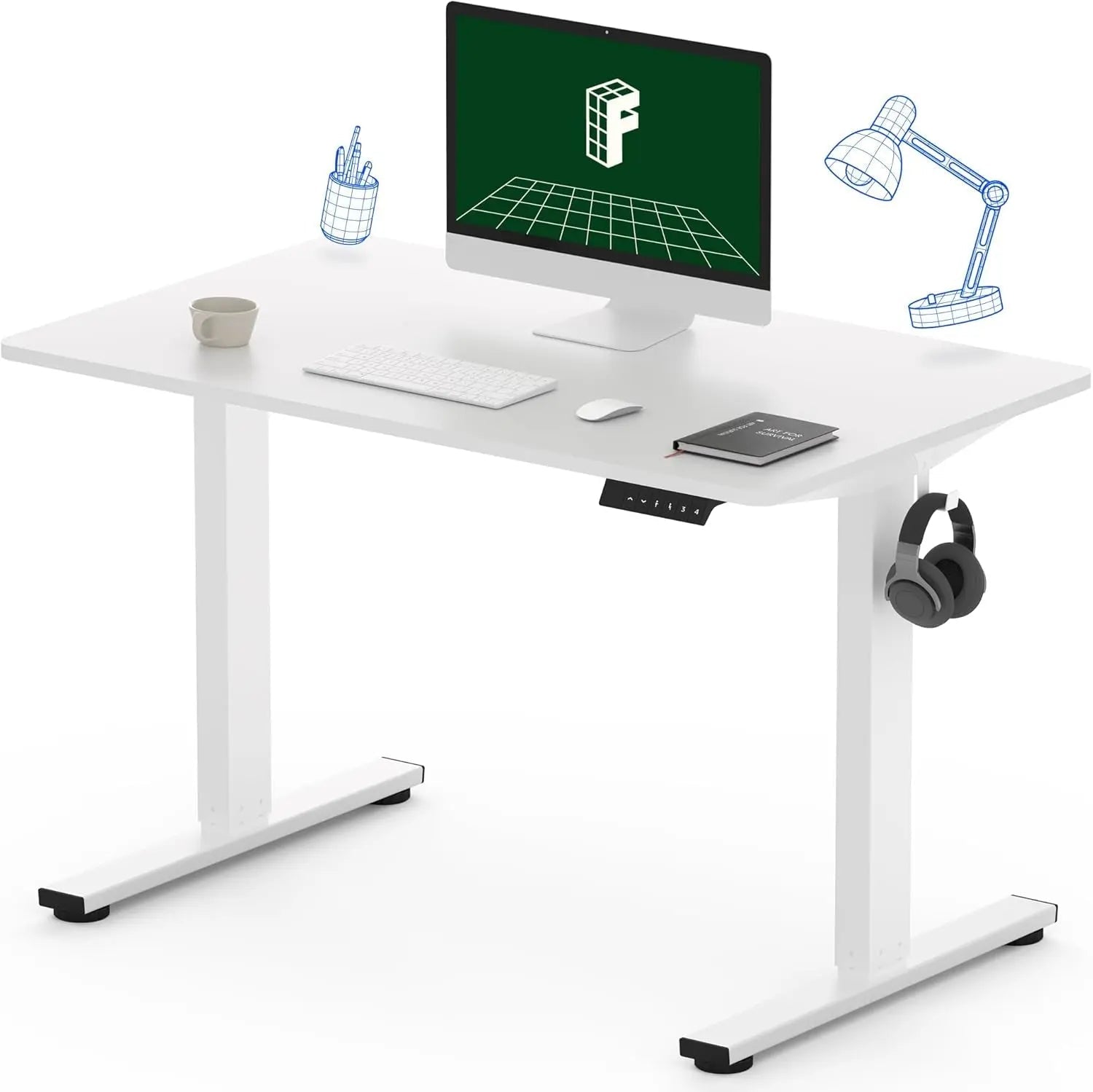 FLEXISPOT One-Piece Electric Standing Desk, 48 X 24 Inches Adjustable SEAMLESS ONE-PIECE DESKTOP: Enjoy a smooth, gap-free surface that looks great and feels sturdy. The 1" thick one-piece top is more stable and durable than spliced alFLEXISPOTNovacartFLEXISPOT One-Piece Electric Standing Desk