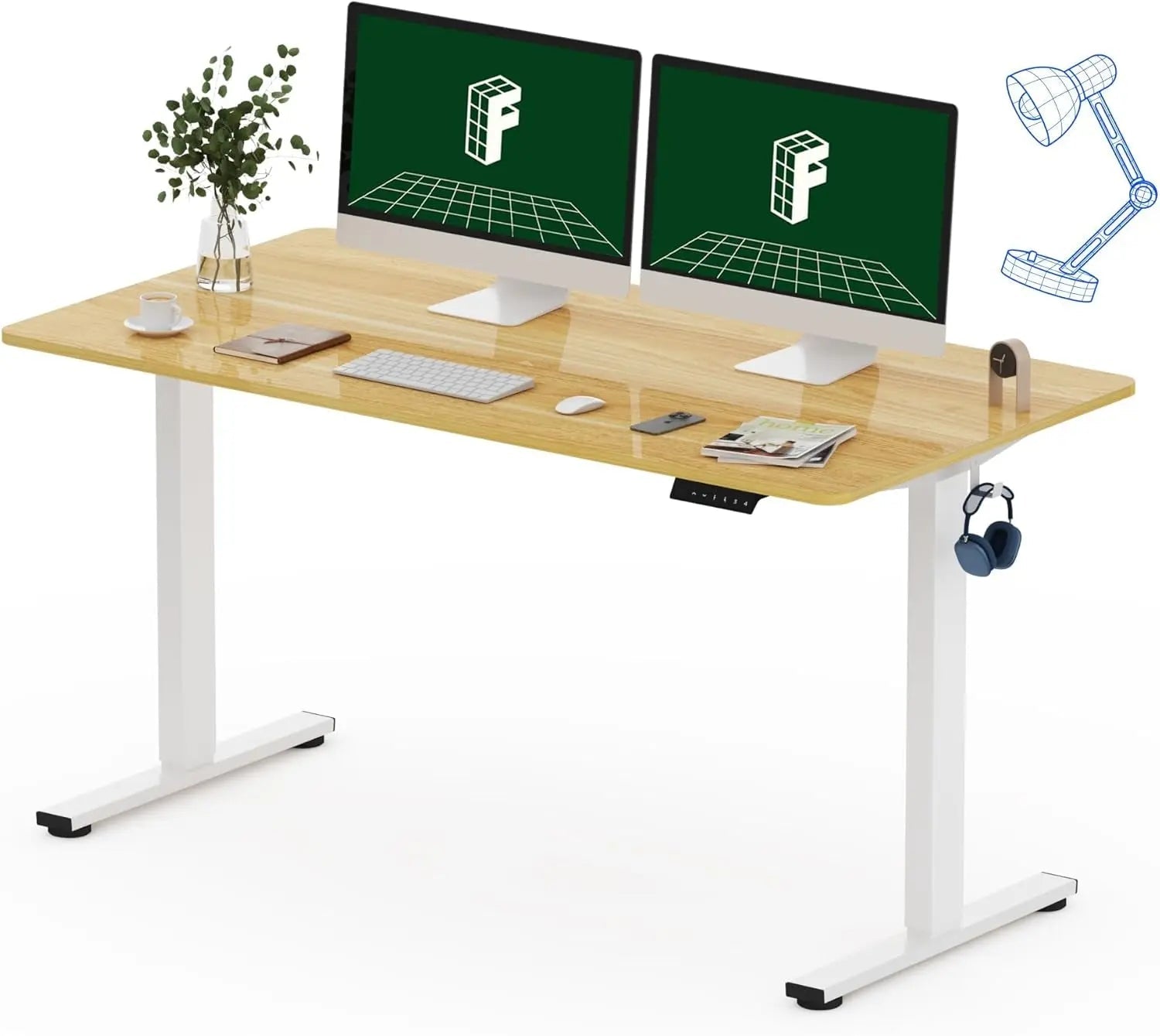 FLEXISPOT One-Piece Electric Standing Desk, 48 X 24 Inches Adjustable SEAMLESS ONE-PIECE DESKTOP: Enjoy a smooth, gap-free surface that looks great and feels sturdy. The 1" thick one-piece top is more stable and durable than spliced alFLEXISPOTNovacartFLEXISPOT One-Piece Electric Standing Desk