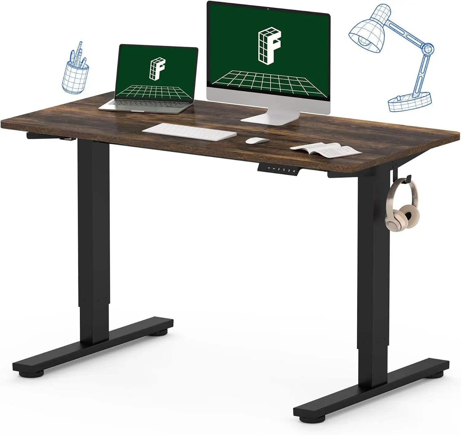 FLEXISPOT One-Piece Electric Standing Desk, 48 X 24 Inches Adjustable SEAMLESS ONE-PIECE DESKTOP: Enjoy a smooth, gap-free surface that looks great and feels sturdy. The 1" thick one-piece top is more stable and durable than spliced alFLEXISPOTNovacartFLEXISPOT One-Piece Electric Standing Desk
