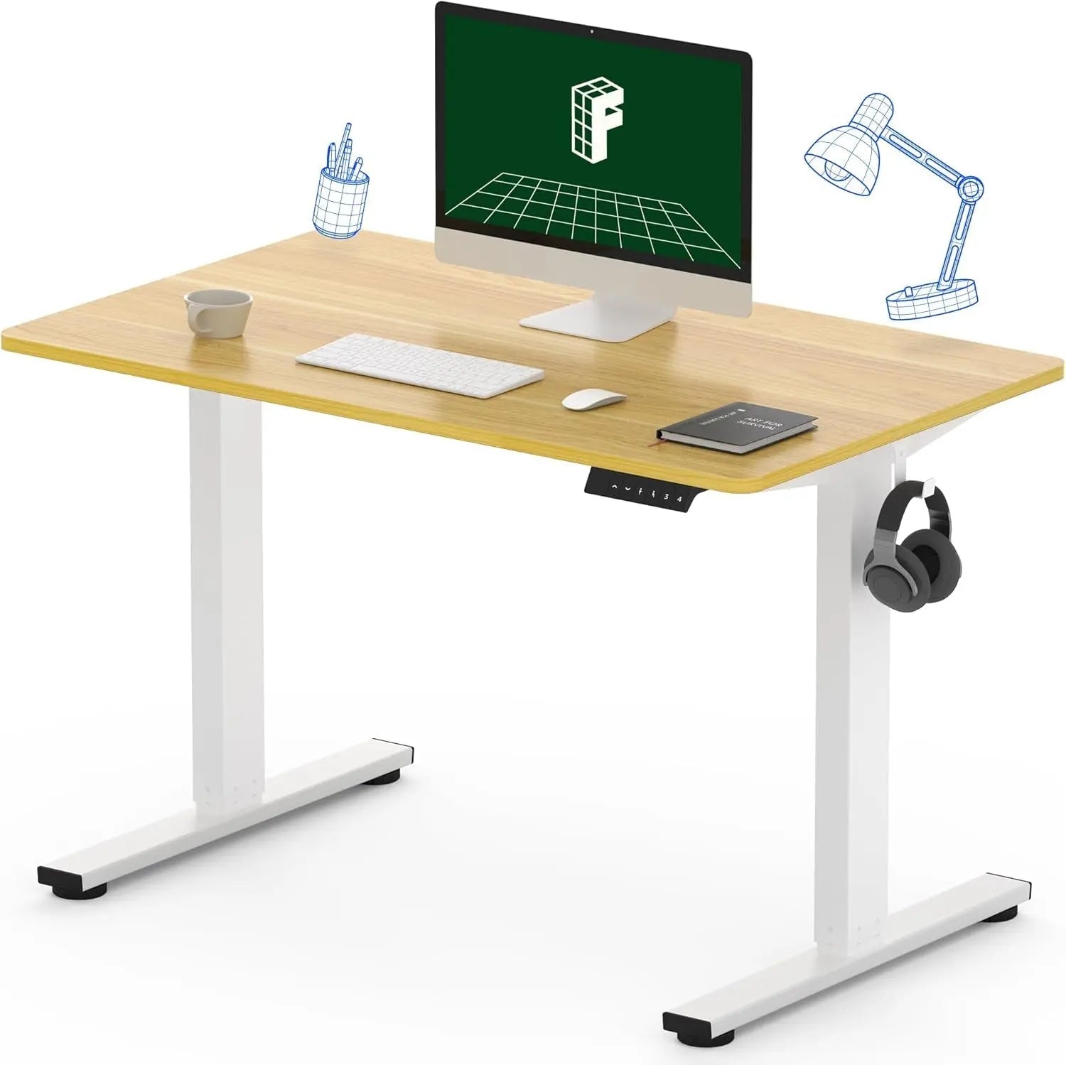 FLEXISPOT One-Piece Electric Standing Desk, 48 X 24 Inches Adjustable SEAMLESS ONE-PIECE DESKTOP: Enjoy a smooth, gap-free surface that looks great and feels sturdy. The 1" thick one-piece top is more stable and durable than spliced alFLEXISPOTNovacartFLEXISPOT One-Piece Electric Standing Desk