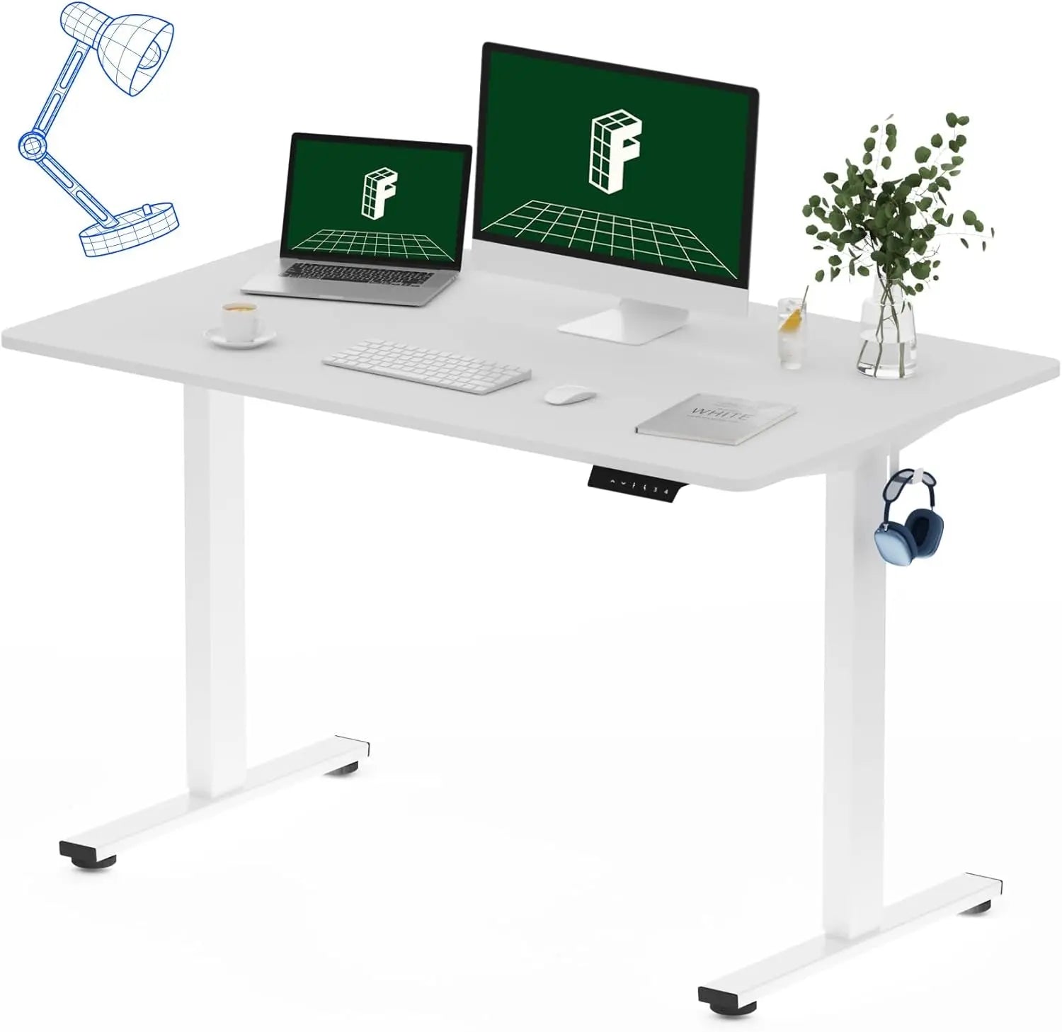 FLEXISPOT One-Piece Electric Standing Desk, 48 X 24 Inches Adjustable SEAMLESS ONE-PIECE DESKTOP: Enjoy a smooth, gap-free surface that looks great and feels sturdy. The 1" thick one-piece top is more stable and durable than spliced alFLEXISPOTNovacartFLEXISPOT One-Piece Electric Standing Desk