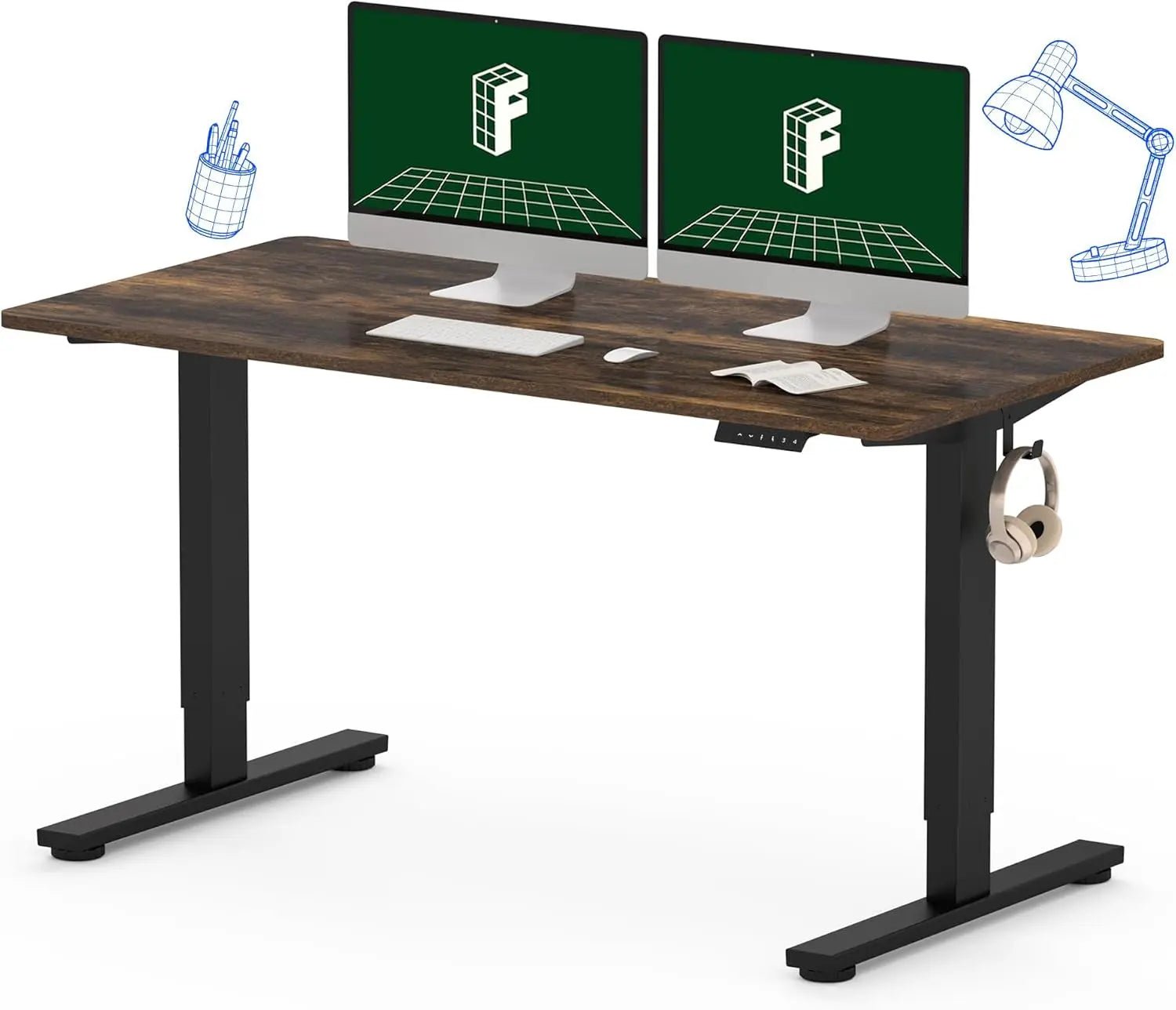 FLEXISPOT One-Piece Electric Standing Desk, 48 X 24 Inches Adjustable SEAMLESS ONE-PIECE DESKTOP: Enjoy a smooth, gap-free surface that looks great and feels sturdy. The 1" thick one-piece top is more stable and durable than spliced alFLEXISPOTNovacartFLEXISPOT One-Piece Electric Standing Desk