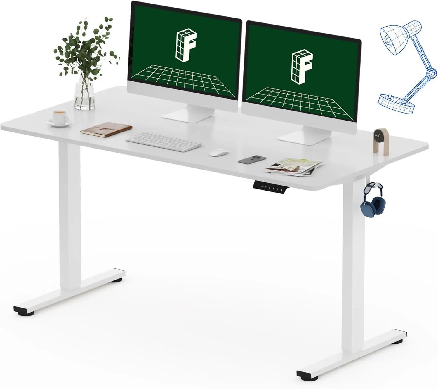 FLEXISPOT One-Piece Electric Standing Desk, 48 X 24 Inches Adjustable SEAMLESS ONE-PIECE DESKTOP: Enjoy a smooth, gap-free surface that looks great and feels sturdy. The 1" thick one-piece top is more stable and durable than spliced alFLEXISPOTNovacartFLEXISPOT One-Piece Electric Standing Desk