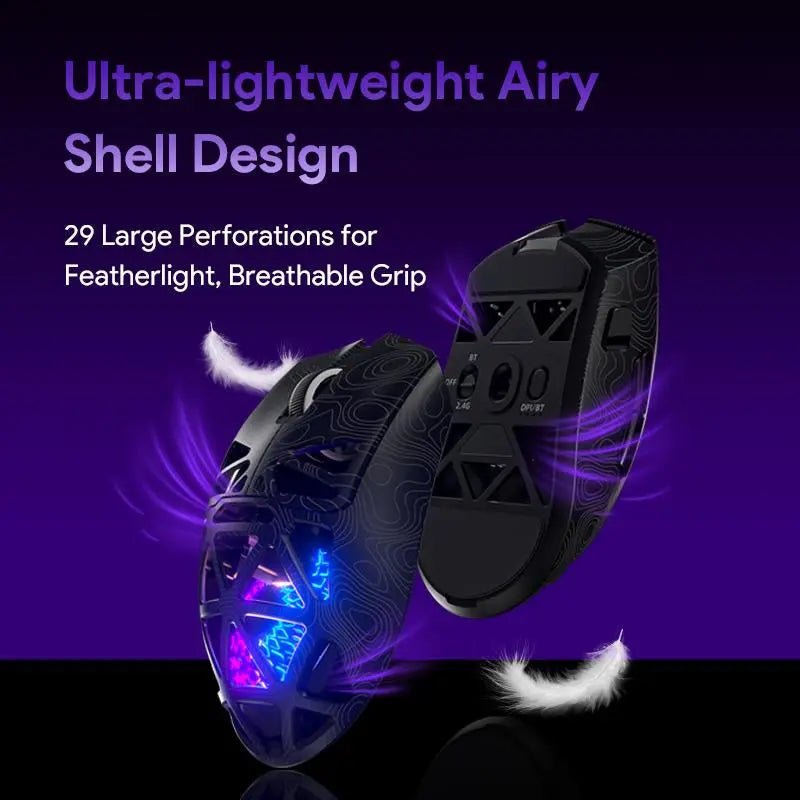 FURYCUBE Tri-Mode Gaming Mouse (2.4G/Bluetooth/Wired) Gaming Mouse,Rec🎮 FURYCUBE Tri-Mode Gaming Mouse
The FURYCUBE Tri-Mode Gaming Mouse offers versatile connectivity options: 2.4G, Bluetooth, and wired. Perfect for gaming and officeNovaCartNovacartFURYCUBE Tri-Mode Gaming Mouse