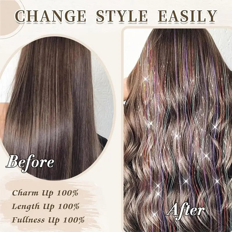Hair Tinsel Kit Pack of 6 Pcs Colorful Glitter Tinsel Hair Accessories1.Hair Tinsel Material: Clip in tinsel hair extensions  is made of 100% high quality polyester fiber hair tinsel. No bad smell, non toxic,Shining with a shining lighNovaCartNovacartHair Tinsel Kit