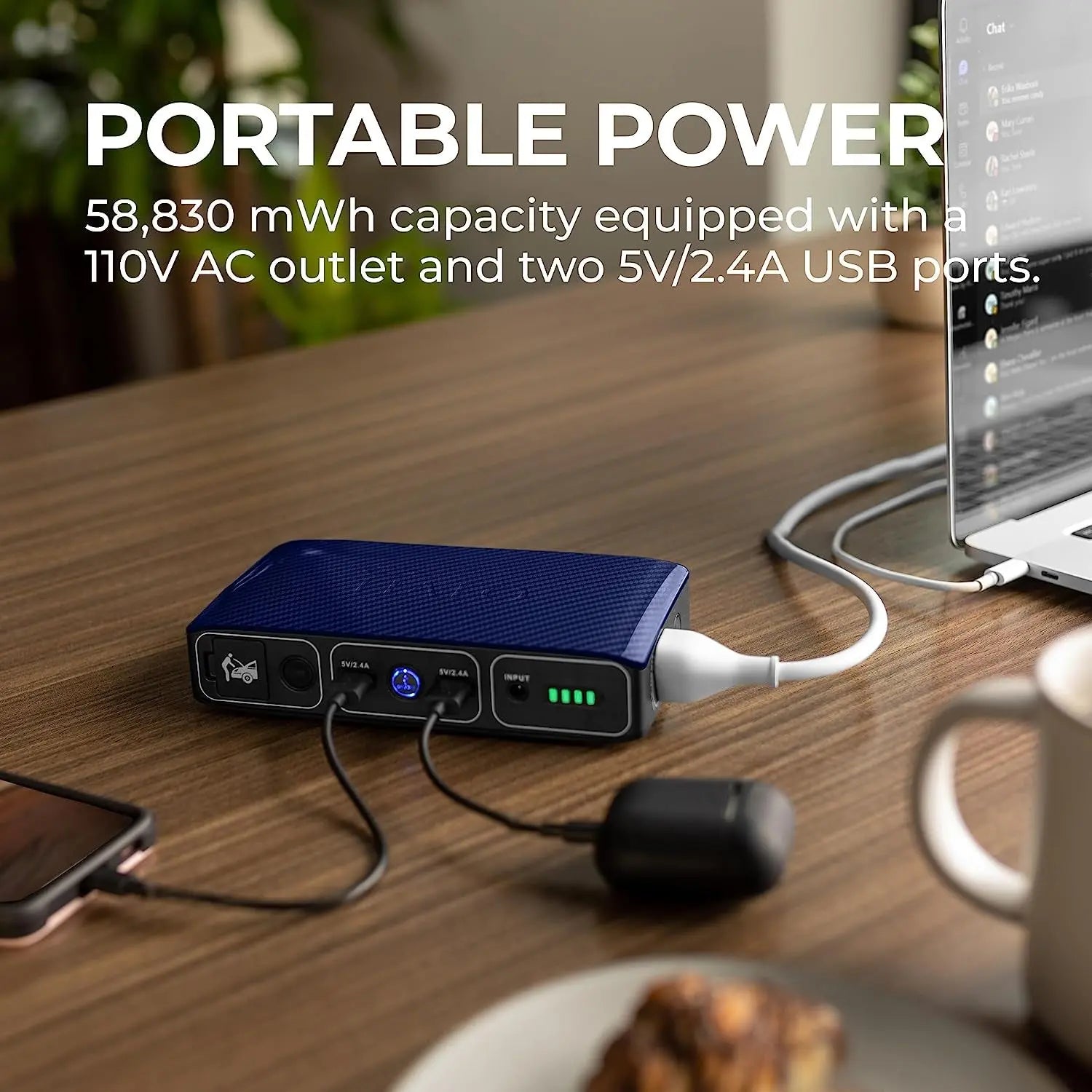 HALO Bolt 58830 ACDC Portable Car Battery Jump Starter | 58.8Wh USB PoPORTABLE PHONE, TABLET, and USB POWER BANK: Never run out of battery Two USB 2. 4V charging outputs means this iPhone, Samsung Galaxy, or iPad Portable Charger powerHALONovacartHALO Bolt 58830