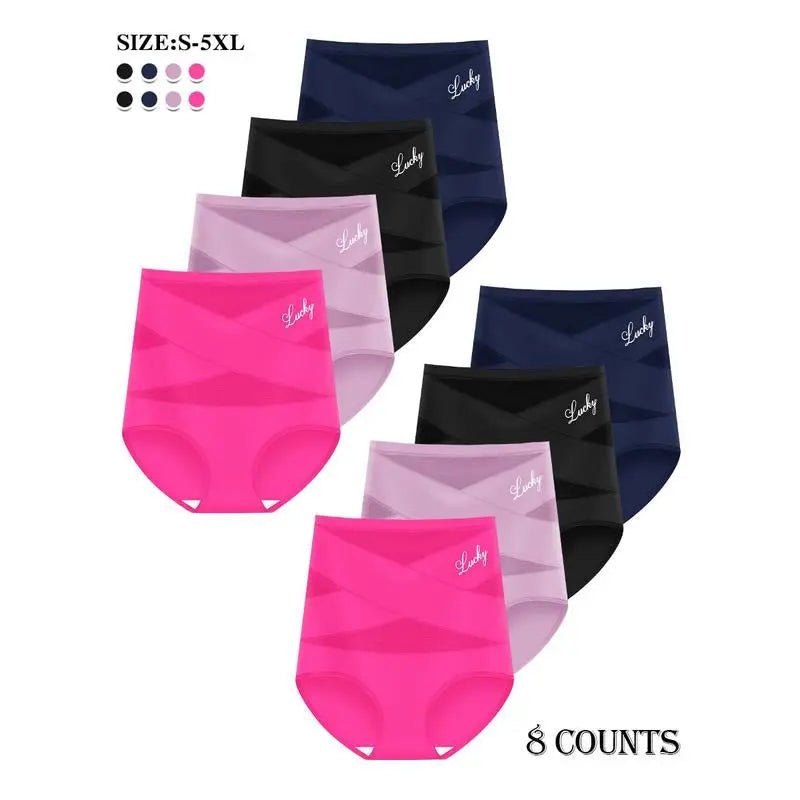 High-Waisted Letter Print Underwear,Cross Support Tummy Control Pantie8-Count High-Waisted Tummy-Control Brief Set
Designed for young women prioritizing sleek support and comfort. Lightweight fabric adapts to active lifestyles year-rouNovaCartNovacartHigh-Waisted Tummy Control