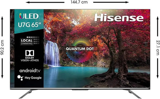 Hisense ULED Premium 65U7G QLED Series 65-Inch Android 4K Smart TV wit4K ULED: Like 4K great, but better. The 65U7G has our exclusive ULED technologies. They boost color, contrast, brightness, motion we could go on. It’s the TV your olHisenseNovacartHisense ULED Premium