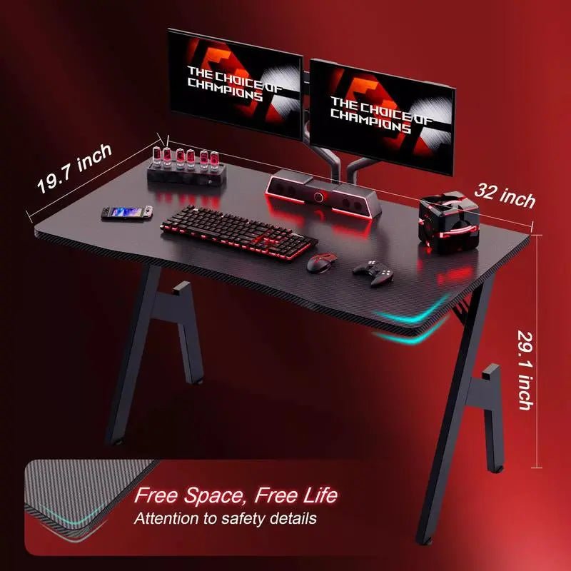 HLDIRECT 32/40/47/55 Inch Gaming Desk Gamer Table Computer Desk PC WorEnhance your gaming experience with the HLDIRECT Gaming Desk! This sturdy and stylish gamer table is designed specifically with gamers in mind, featuring a large gamNovaCartNovacartHLDIRECT Gaming Desk