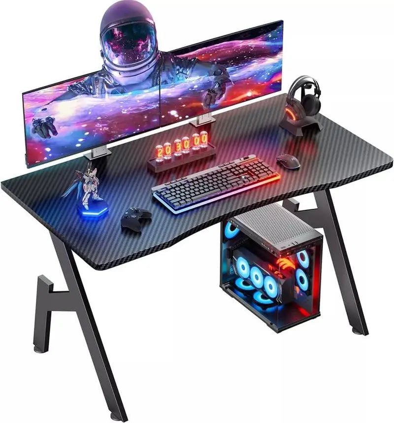 HLDIRECT 32/40/47/55 Inch Gaming Desk Gamer Table Computer Desk PC WorEnhance your gaming experience with the HLDIRECT Gaming Desk! This sturdy and stylish gamer table is designed specifically with gamers in mind, featuring a large gamNovaCartNovacartHLDIRECT Gaming Desk