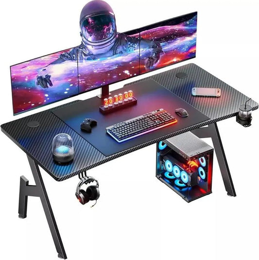 HLDIRECT 32/40/47/55 Inch Gaming Desk Gamer Table Computer Desk PC WorEnhance your gaming experience with the HLDIRECT Gaming Desk! This sturdy and stylish gamer table is designed specifically with gamers in mind, featuring a large gamNovaCartNovacartHLDIRECT Gaming Desk