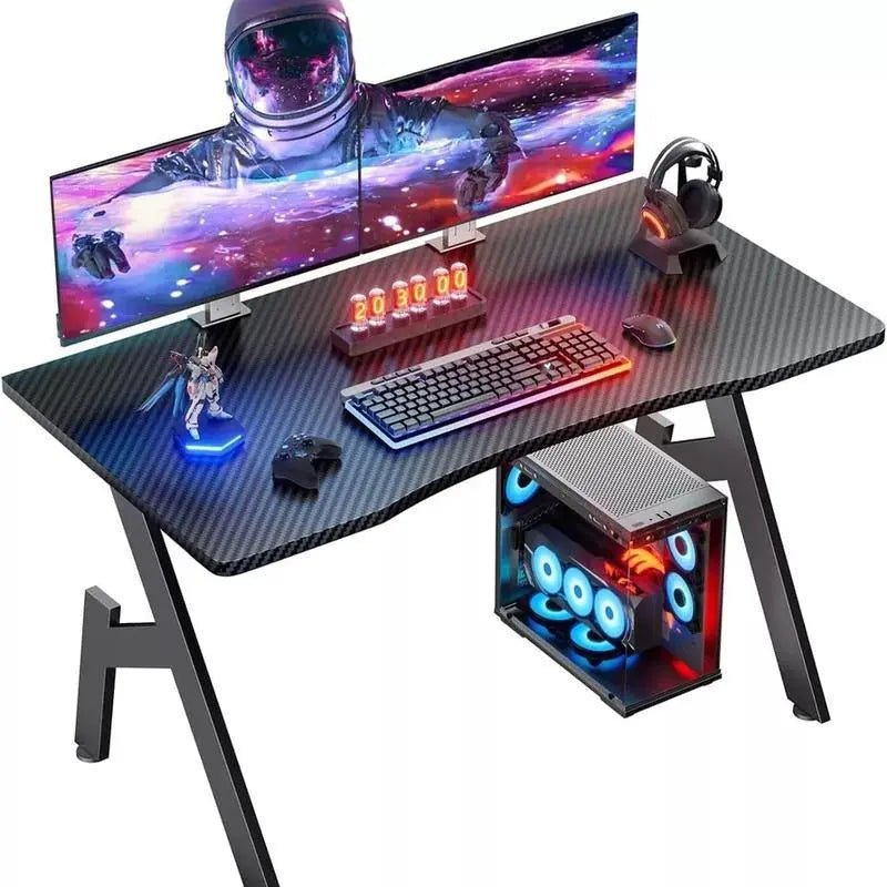 HLDIRECT 32/40/47/55 Inch Gaming Desk Gamer Table Computer Desk PC WorEnhance your gaming experience with the HLDIRECT Gaming Desk! This sturdy and stylish gamer table is designed specifically with gamers in mind, featuring a large gamNovaCartNovacartHLDIRECT Gaming Desk
