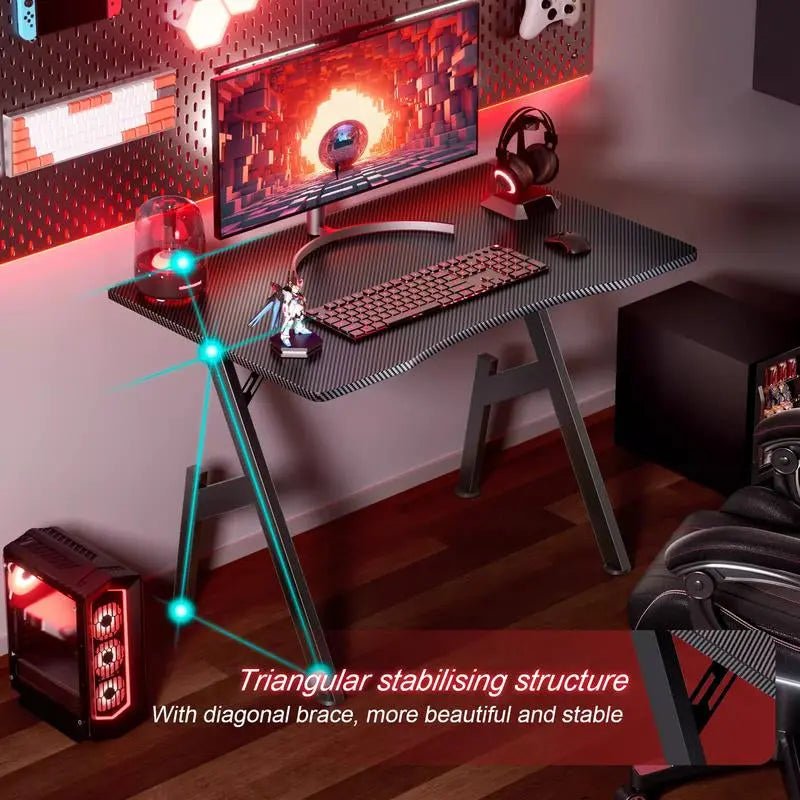 HLDIRECT 32/40/47/55 Inch Gaming Desk Gamer Table Computer Desk PC WorEnhance your gaming experience with the HLDIRECT Gaming Desk! This sturdy and stylish gamer table is designed specifically with gamers in mind, featuring a large gamNovaCartNovacartHLDIRECT Gaming Desk