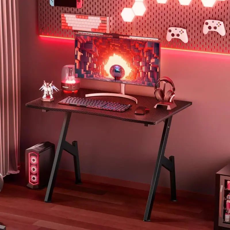 HLDIRECT 32/40/47/55 Inch Gaming Desk Gamer Table Computer Desk PC WorEnhance your gaming experience with the HLDIRECT Gaming Desk! This sturdy and stylish gamer table is designed specifically with gamers in mind, featuring a large gamNovaCartNovacartHLDIRECT Gaming Desk